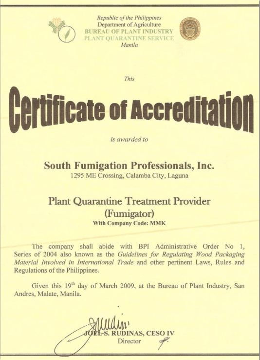 SFPI certificate document
